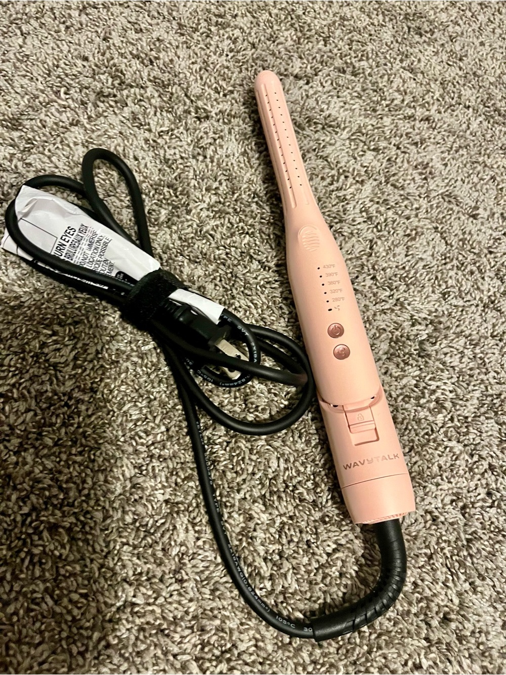 Wavytalk Pink Ceramic Curling Wand - Wavytalk